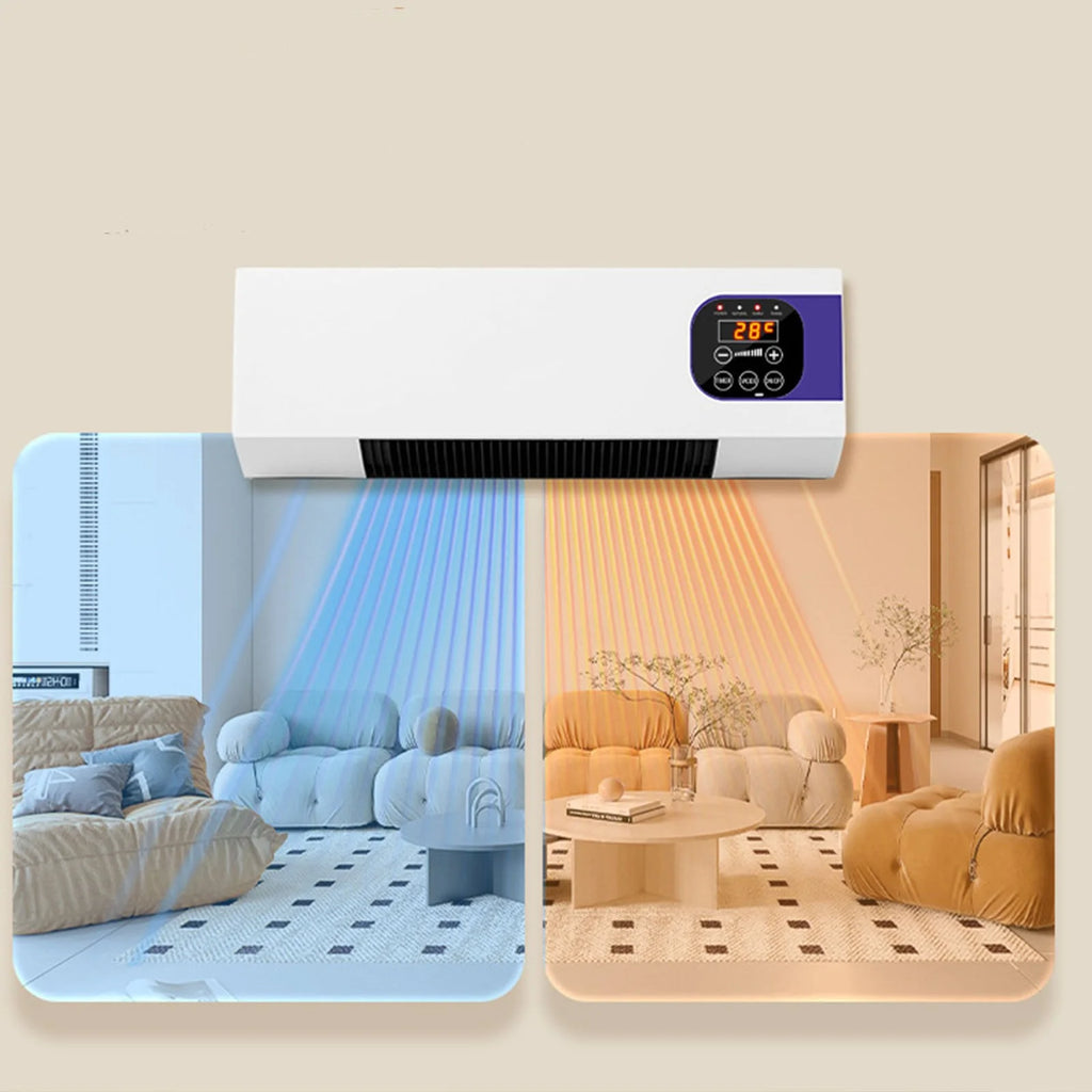 Portable Air Conditioners on Clearance, Smart Wall Air Conditioner and Heater, 1500W Space Heater, Remote Control, White