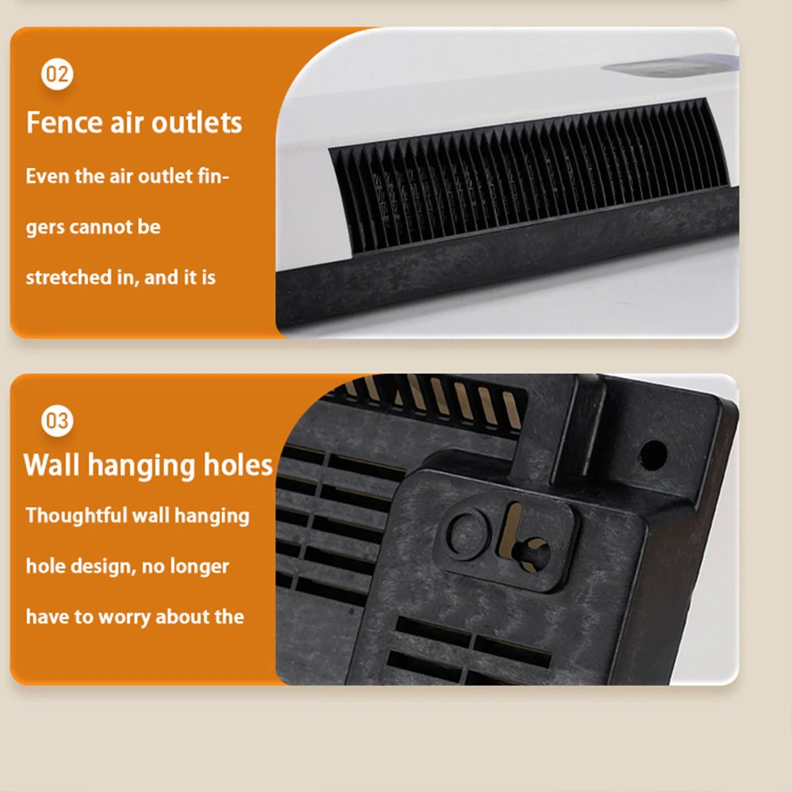 Portable Air Conditioners on Clearance, Smart Wall Air Conditioner and Heater, 1500W Space Heater, Remote Control, White
