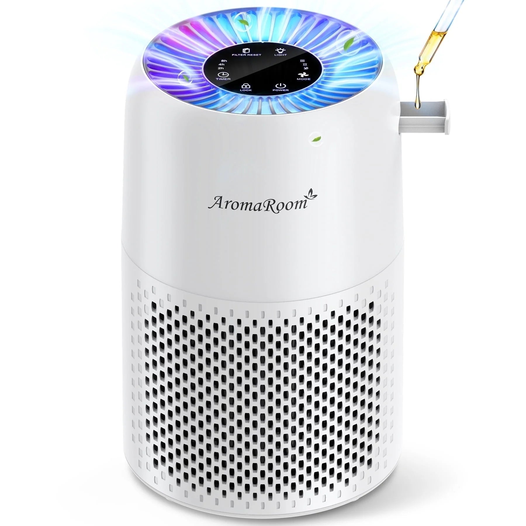 Hepa Portable Air Purifier for Bedroom Home Pets, Small Air Cleaners Purify for Allergy with RGB Light