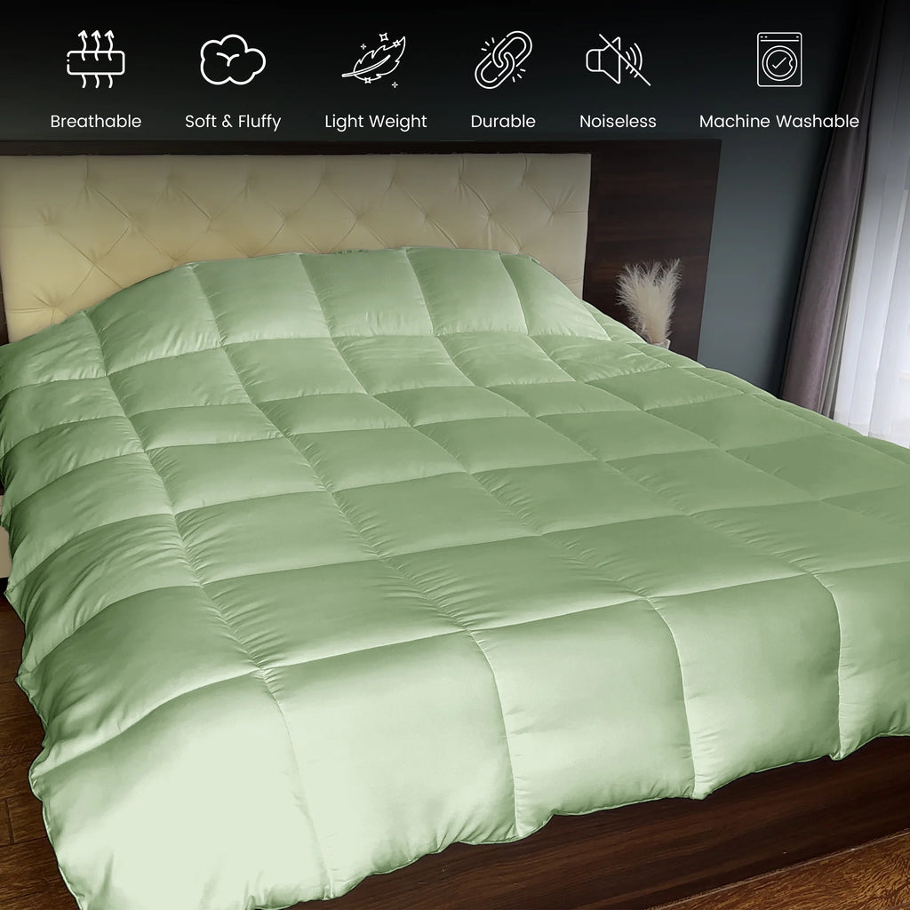 Twin Comforter - down Alternative Comforter & Duvet Insert - Single Comforter, Sage