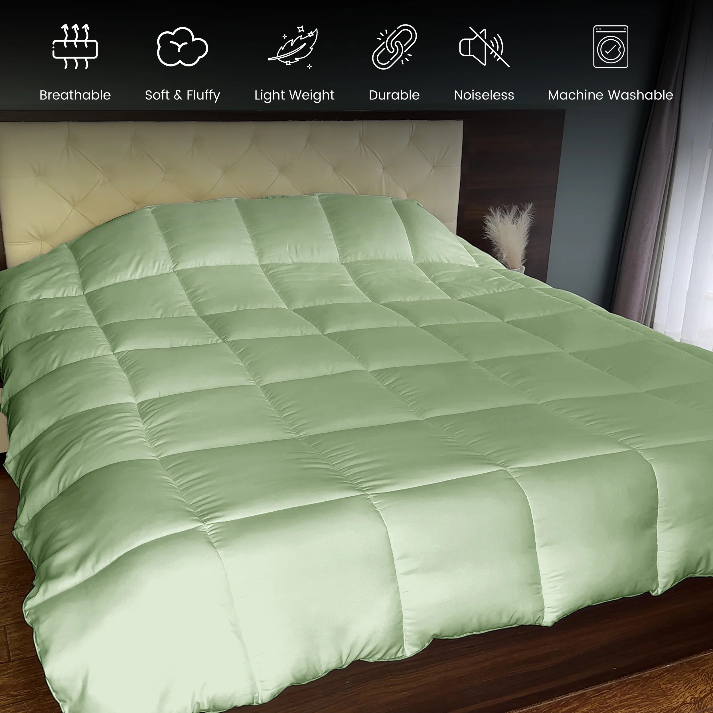 Twin Comforter - down Alternative Comforter & Duvet Insert - Single Comforter, Sage
