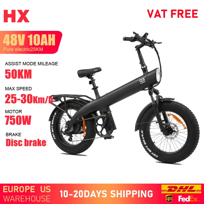 Q3 E Bike 2000W Electric Bike 48V 20AH Adult E Bike 20Inch Tire Off-Road Fatbike City Electric Bicycle Mountain E Bikes