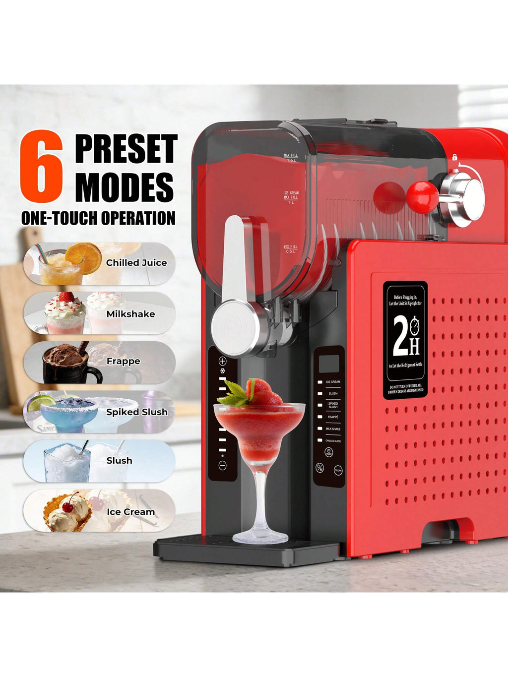 Mega-Capacity 70Oz Frozen Drink & Slush Machine – 15-Minute Rapid Freezing, 6 Automatic Programs, Simple Pour-In Operation, Dishwasher Parts, and All-Day 12-Hour Reservation Mode for Effortless Smoothies, Cocktails, Ice Treats, Family Fun & Parties,Stainless Steel 304