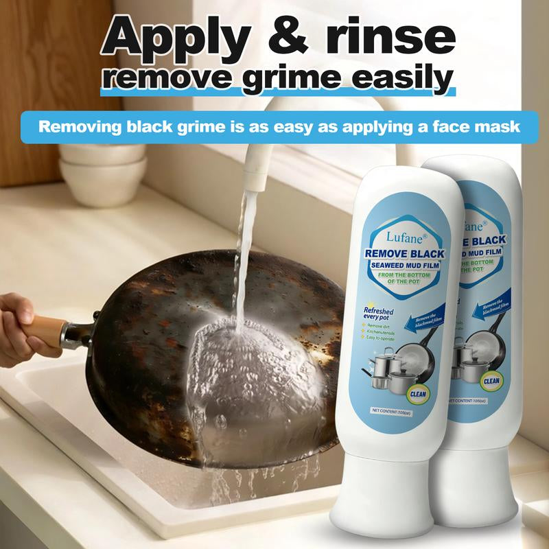 Lufane Remove Black Stain Remover for Pots & Pans - Easy Black Stain Removal for Cookware - No Damage to Pots & Pans - Restore Cookware to Like-New