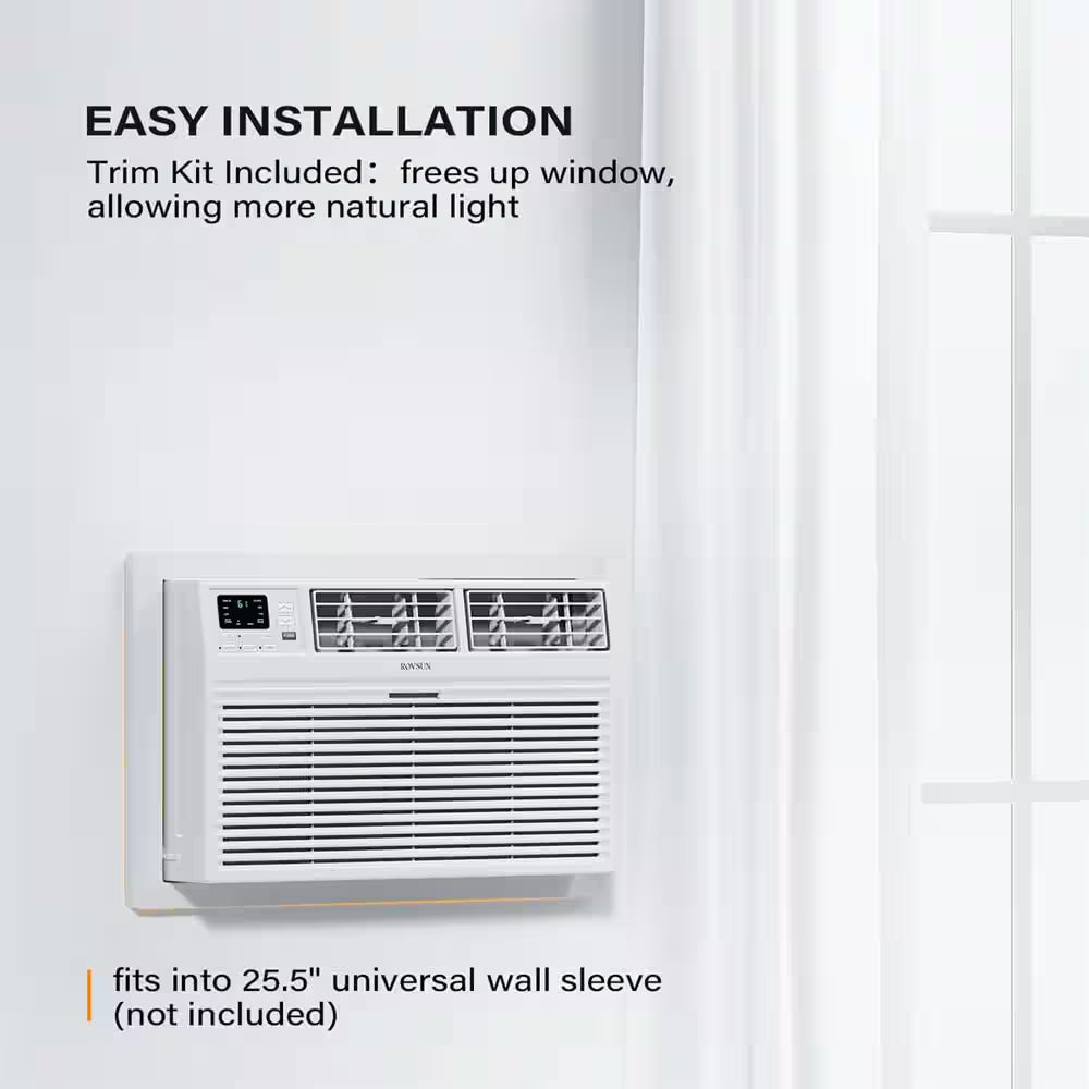 8,000 BTU (DOE) Wi-Fi Through-The-Wall Air Conditioner 350 Sq. Ft. with Remote in White 115-Volt