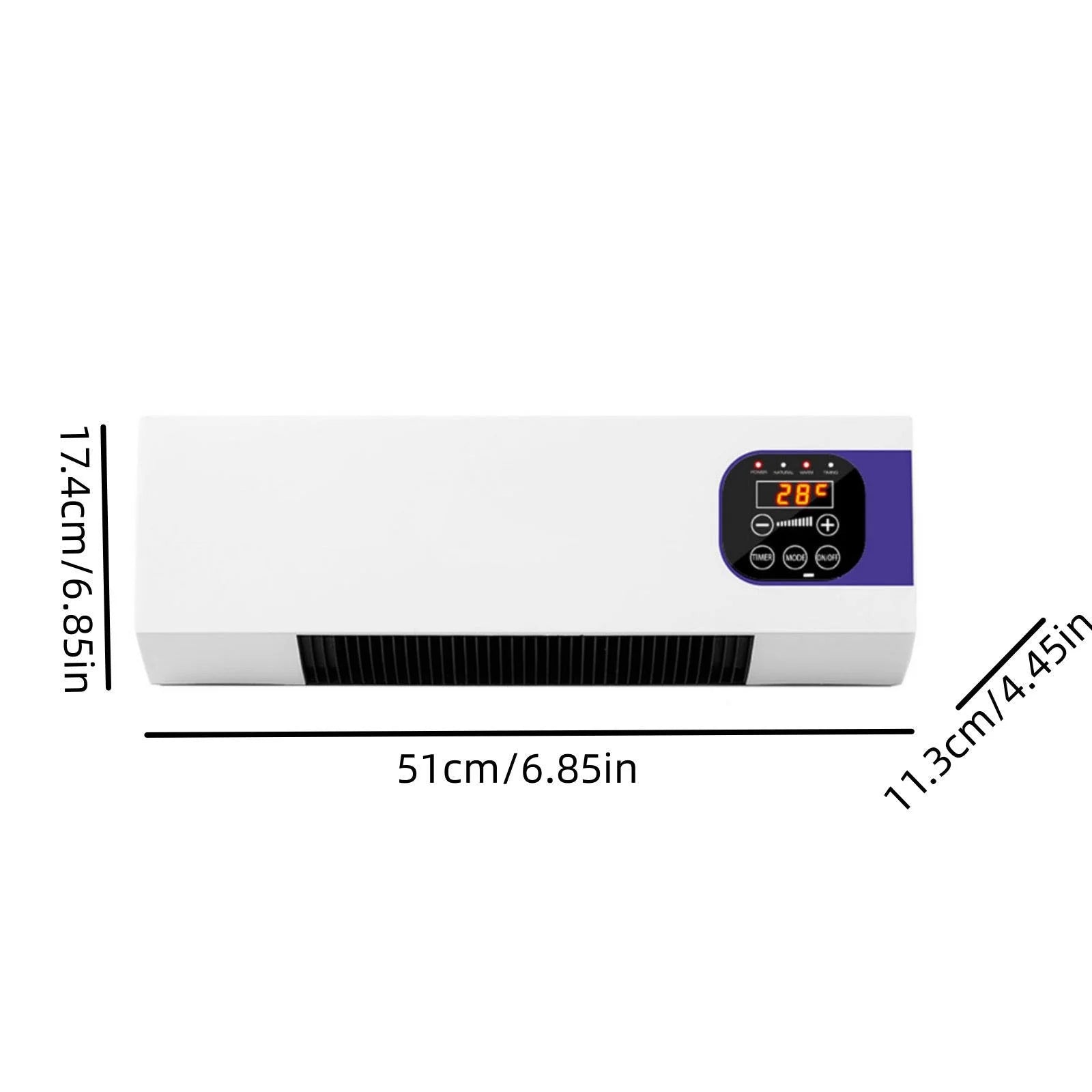 Portable Air Conditioners on Clearance, Smart Wall Air Conditioner and Heater, 1500W Space Heater, Remote Control, White
