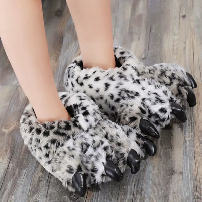 2022 New Arrival Women'S Paw Slippers Designer Funny Animal Claw Home Furry Shoes Women Men Plush Warm Slippers Furry Slides