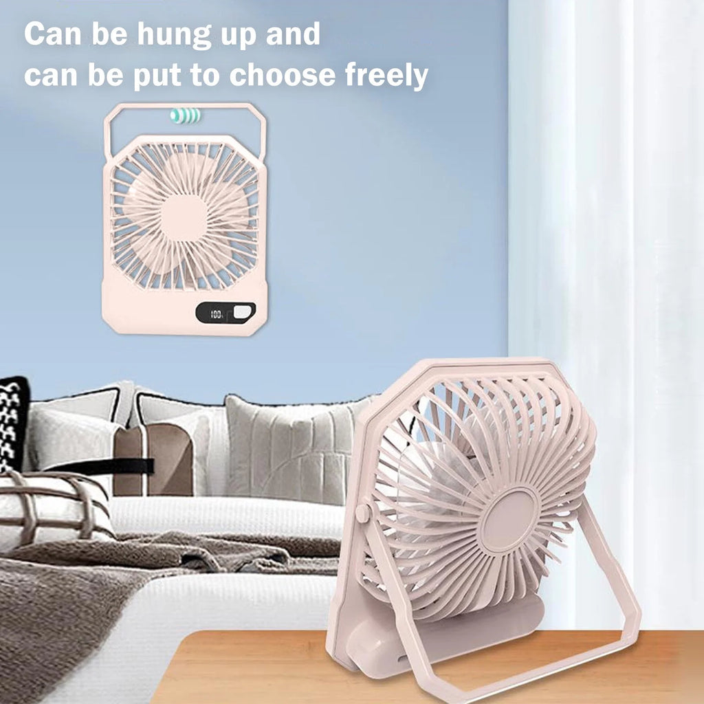 Smart Portable Air Conditioner Hands Free Bladeless Fan Portable Air Cooler Air Cooler Fan for Room, for Outdoor Indoor Office, Travel (Pink)