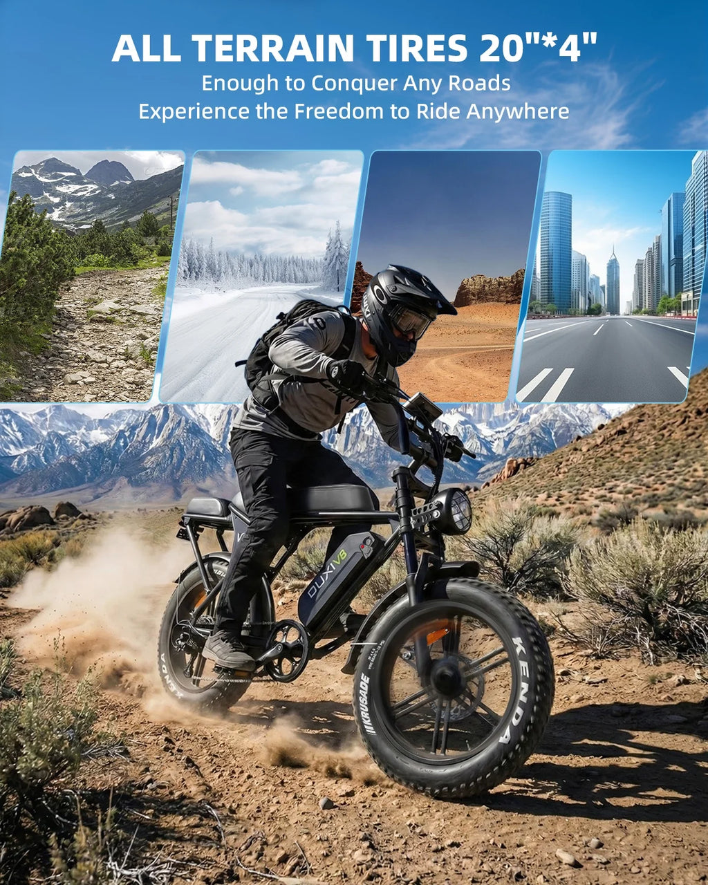 Hipatoo Electric Bike for Adults, Ebike Moped Style with 1000W Peak Motor 48V 15Ah Battery up to 31MPH, 20'' Fat Tire E Bike, Dual Disc Brakes Mountain Bike for Commuting & Off-Road, E-Bike UL2849