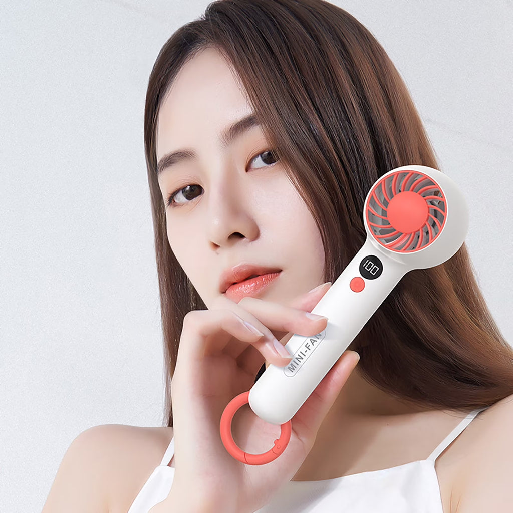 Smart Tower Fan for Bedroom Powerful Handheld Fan Mini Air Cooling Fan for Room Air Conditioner Fan for Bedroom, for Stylish Kids Girls Women (Beige)