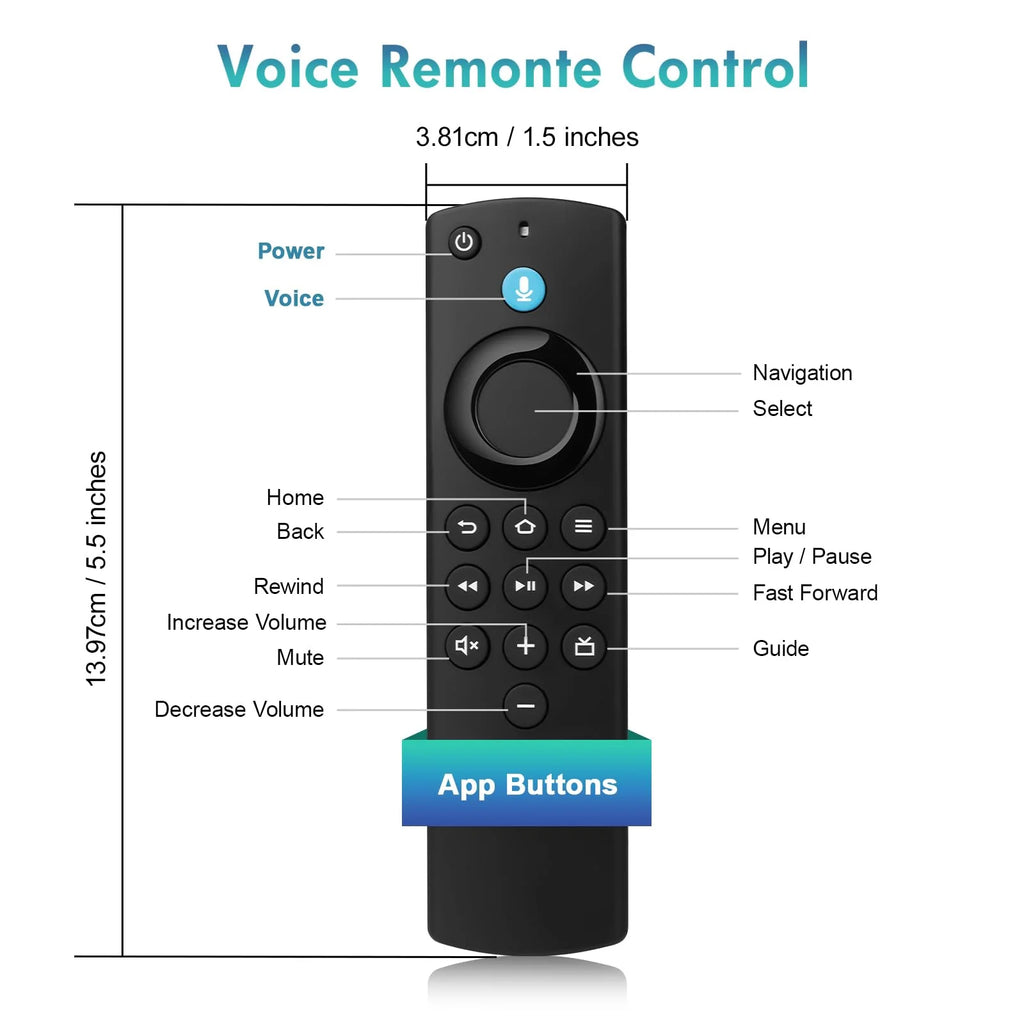 Voice Remote Replacement for All Series, Hisense, TCL TV Cube/Stick, Compatible with Stick 4K Max/4K (1St/2Nd Gen), Stick (2Nd/3Rd Gen)/Stick Lite/Hd, Omni, Insignia/Toshiba/Pioneer Smart TV