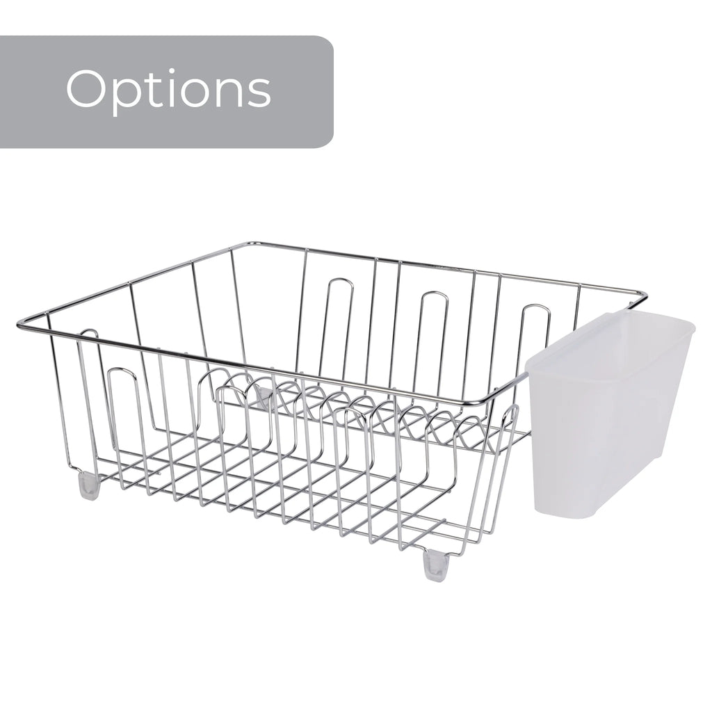 Small Wire Dish Rack - Chrome - 14.17" W X 12.64" L X 5.67" H