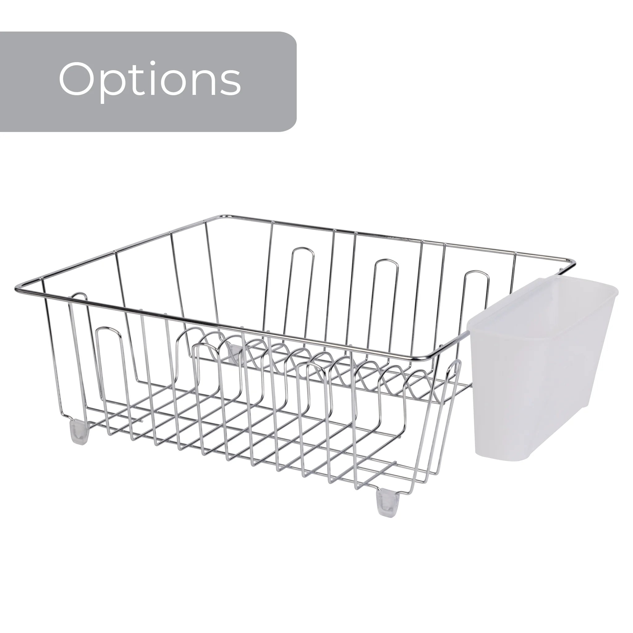 Small Wire Dish Rack - Chrome - 14.17" W X 12.64" L X 5.67" H