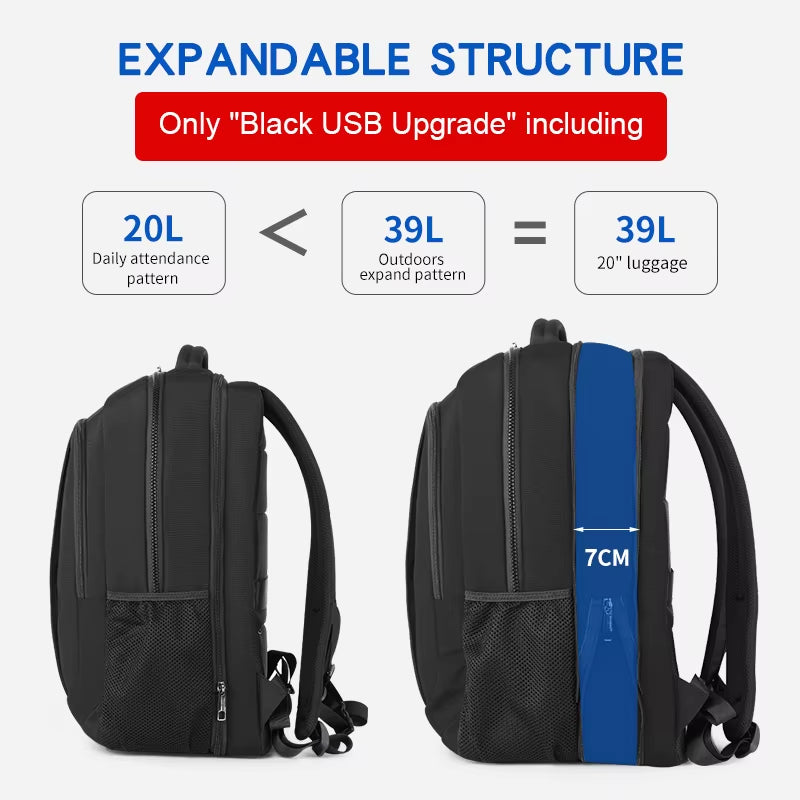 Men Backpacks Vacuum Compression Backpacks 14 15.6 17.3'' Laptop Backpack for Men School Backpack Male Travel Backpacks