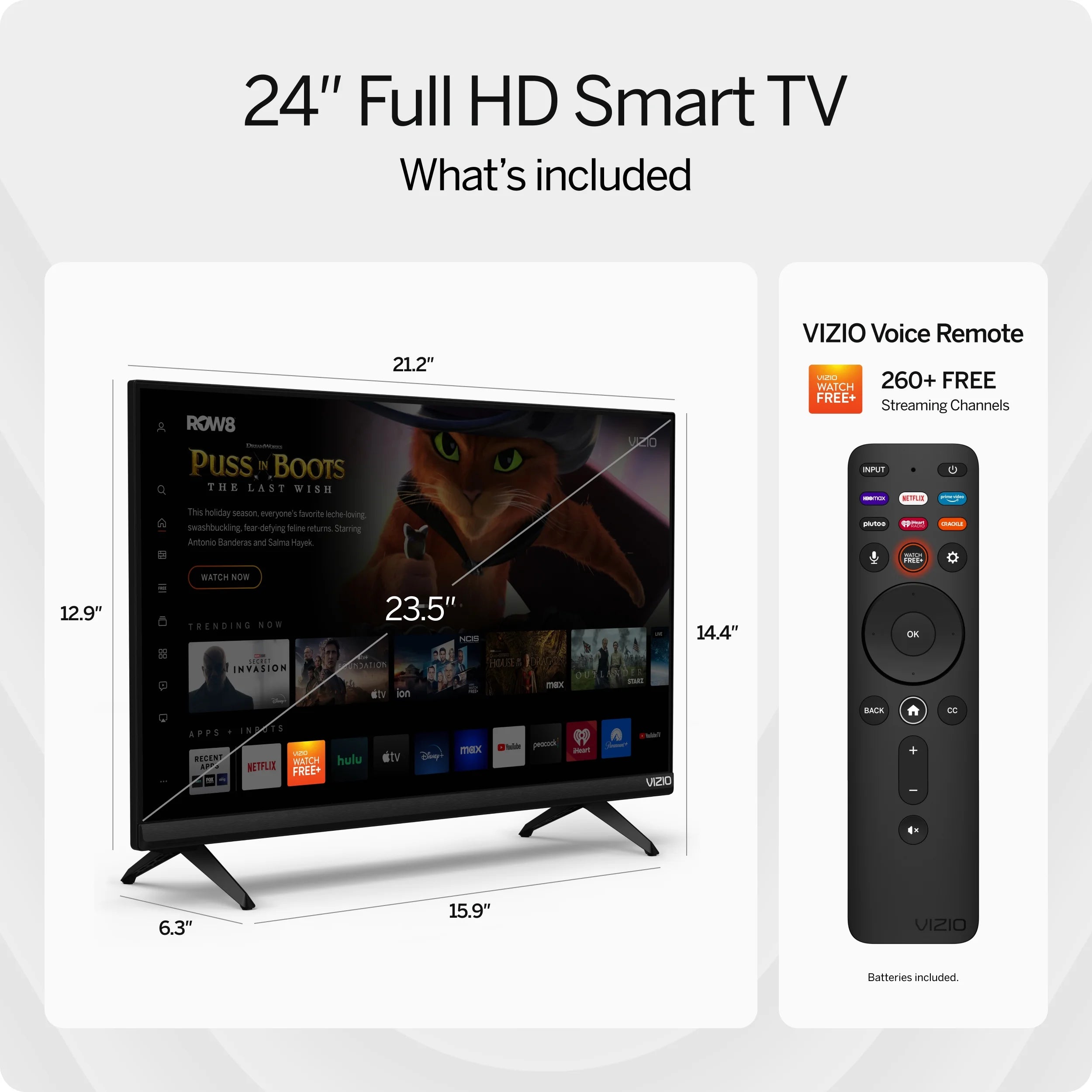 24" Class D-Series FHD LED Smart TV (Online Only) D24Fm-K01