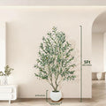 Realistic Artificial Olive Tree with Thick Trunk & Lifelike Fruit – 5/6/7/8FT, Perfect for Home & Office Décor with round White Pot
