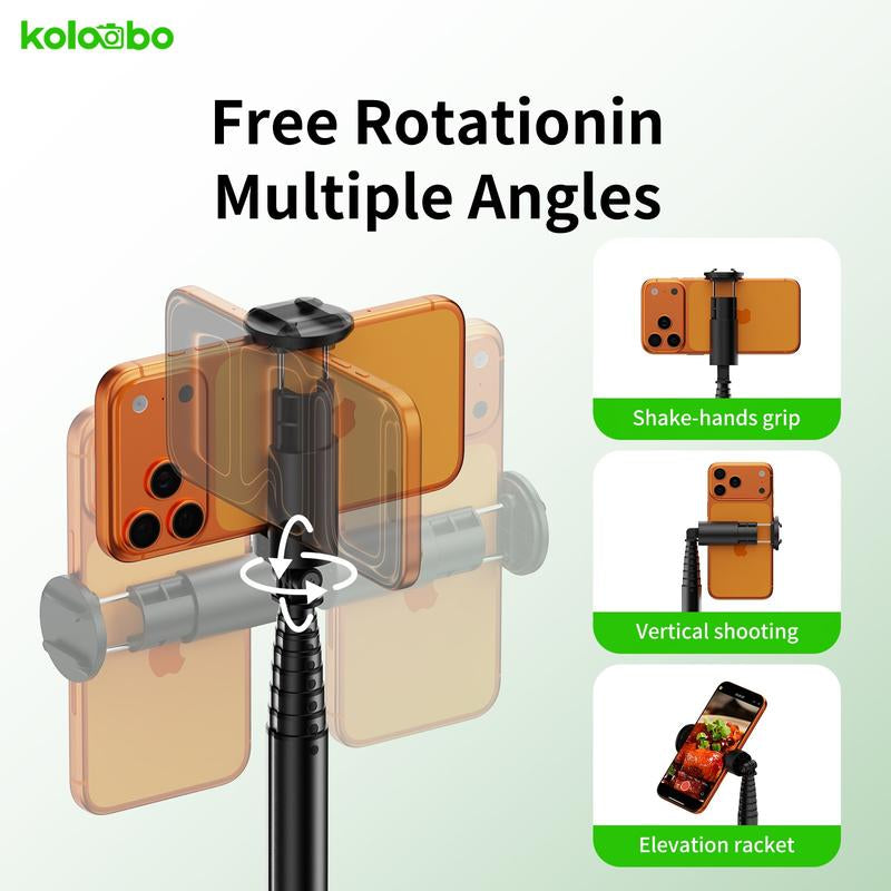 70 Inch Selfie Stick Tripod, 360° Rotation Selfie Stick, Bluetooth-Compatible Remote Control Phone Tripod for Vlog & Travel, Smartphone Camera Accessories