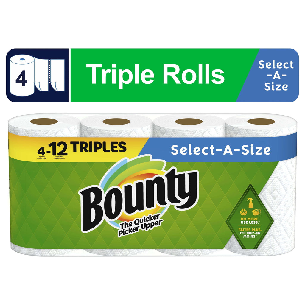 Paper Towels Select-A-Size, 4 Triple Rolls