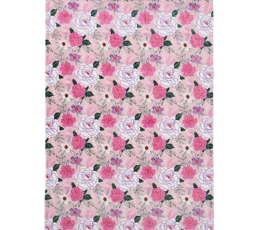 Hallmark Multicolor Flourished Love 50" X 70" Plush Throw Blan