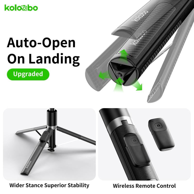 70 Inch Selfie Stick Tripod, 360° Rotation Selfie Stick, Bluetooth-Compatible Remote Control Phone Tripod for Vlog & Travel, Smartphone Camera Accessories