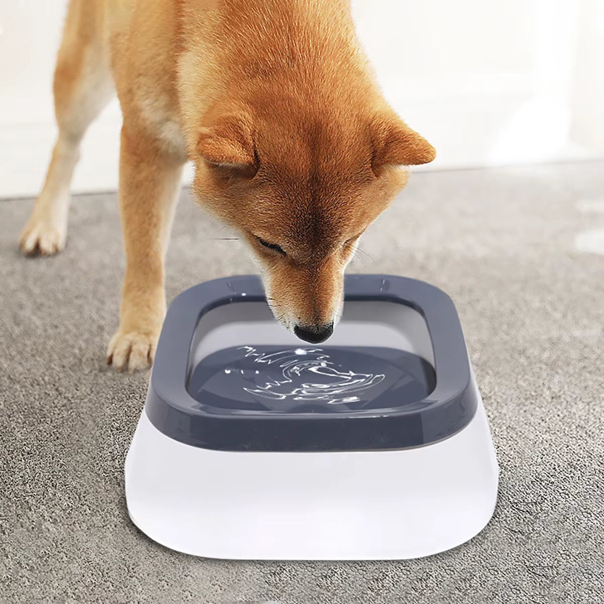 1PC Dog Floating Water Bowl No Spill Slow Water Feeder Dog Bowl Non-Slip Pet Drinking Fountain