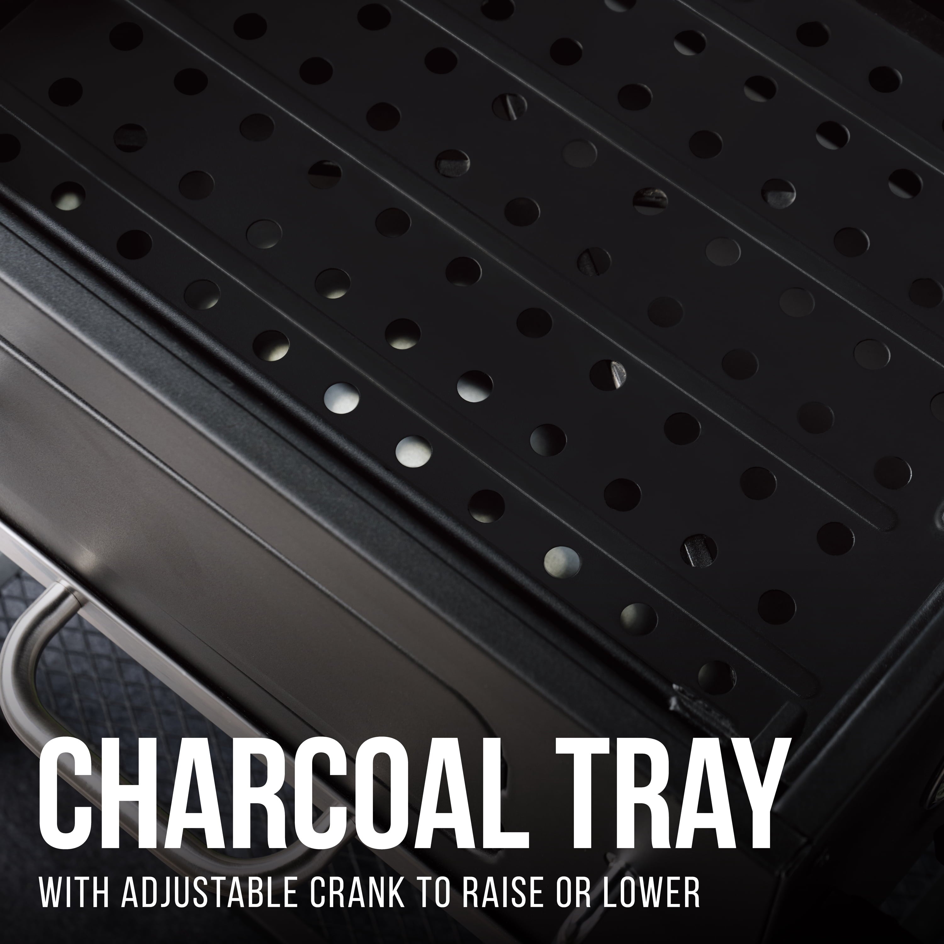 Charcoal Grill, 24 Inch Heavy Duty Charcoal Grill with Wheels, Black