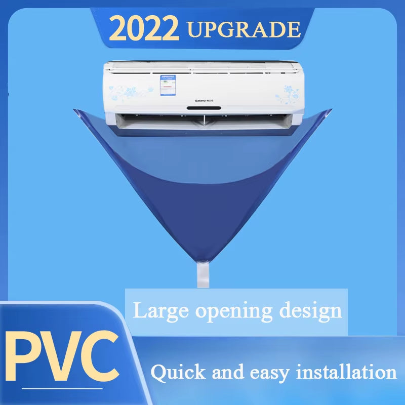 Large Air Conditioner Cleaning Cover Double Layer Thickening Wash Mounted Protective Dust Cleaner Water Bag Tightening Belt Kit