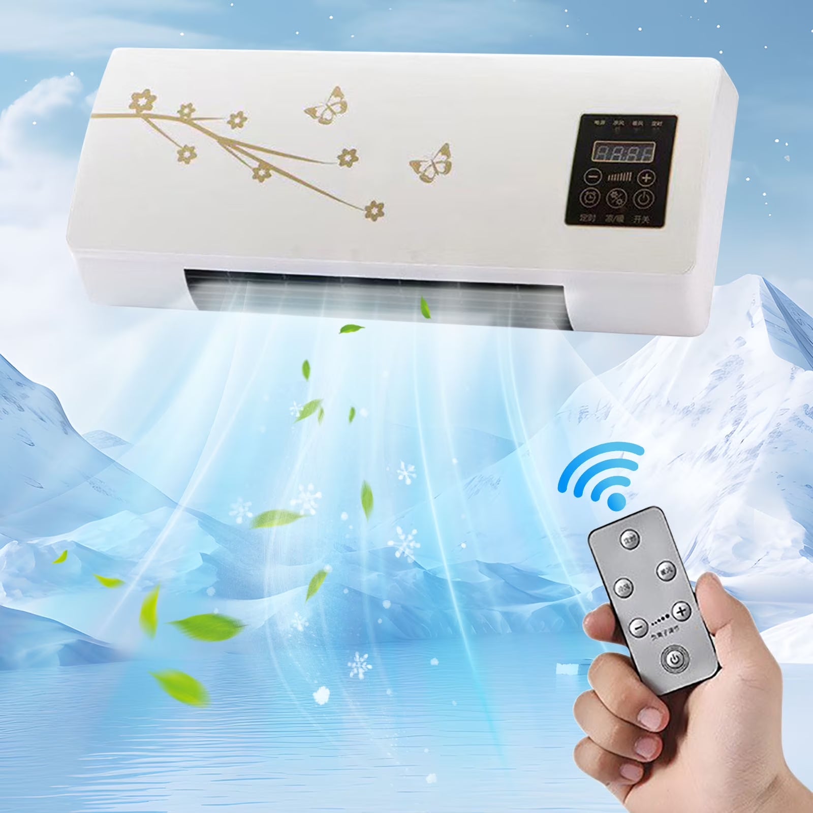 13000 BTU Mini Split Ac/Heating - Wall Mounted Ac Unit | Air Conditioner Portable Ac Heater Combo Unit, 2 In1 Wall Mounted Air Conditioner Heater with Remote Control & Timer