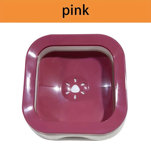 1PC Dog Floating Water Bowl No Spill Slow Water Feeder Dog Bowl Non-Slip Pet Drinking Fountain
