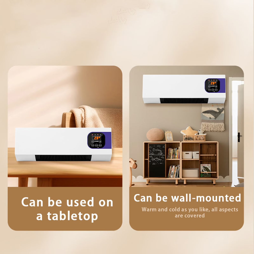 Portable Air Conditioners on Clearance, Smart Wall Air Conditioner and Heater, 1500W Space Heater, Remote Control, White