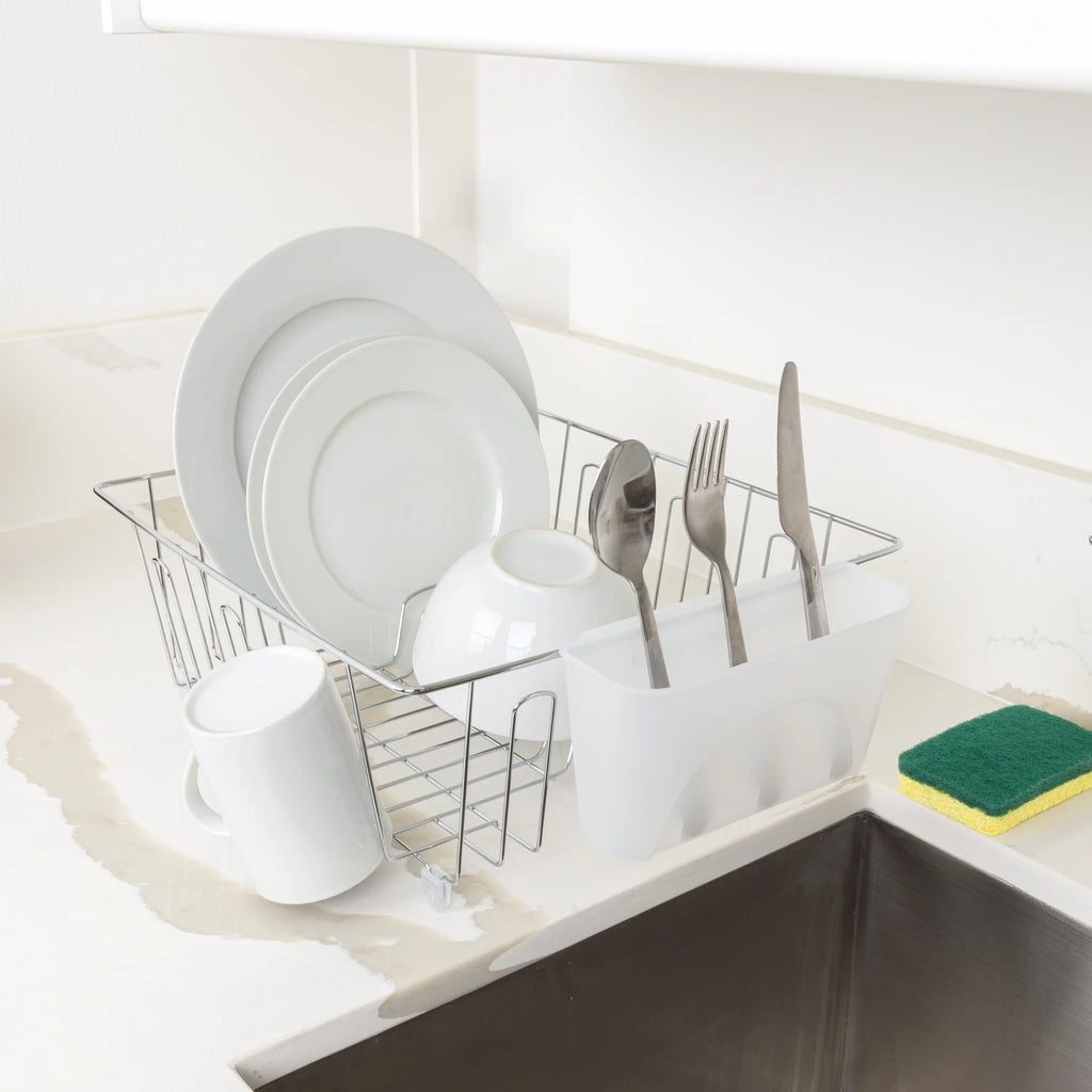 Small Wire Dish Rack - Chrome - 14.17" W X 12.64" L X 5.67" H