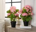 Set of 2 18" Hydrangea Potted Plants