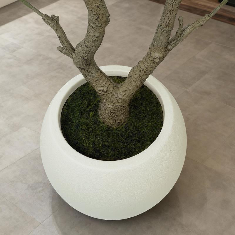 Realistic Artificial Olive Tree with Thick Trunk & Lifelike Fruit – 5/6/7/8FT, Perfect for Home & Office Décor with round White Pot