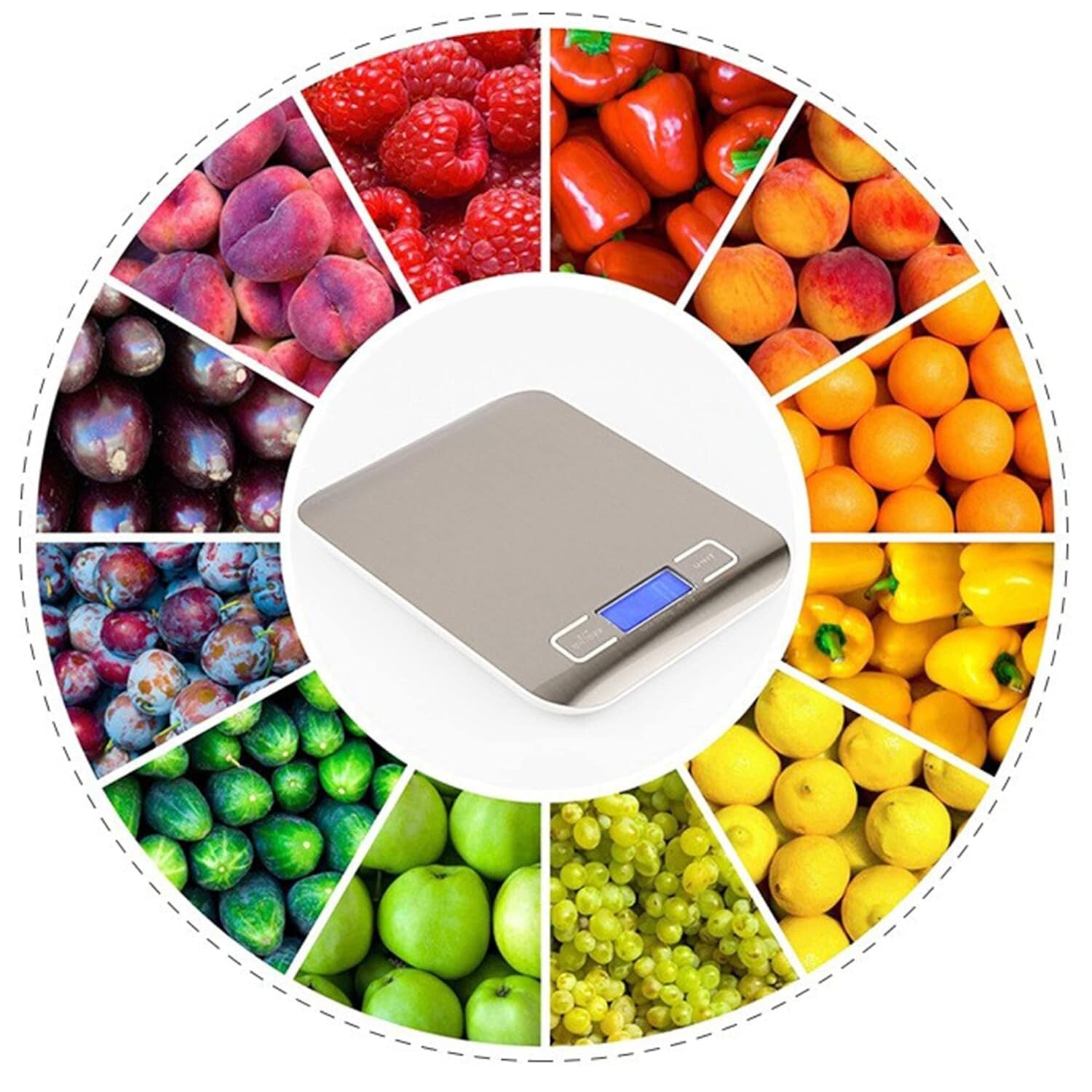 Bascula Digital De Cocina Pesa De Alimentos Comida Gramos Onzas Multifunctiona