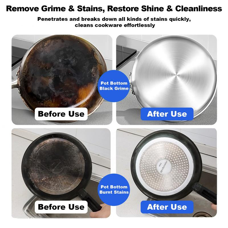 Lufane Remove Black Stain Remover for Pots & Pans - Easy Black Stain Removal for Cookware - No Damage to Pots & Pans - Restore Cookware to Like-New