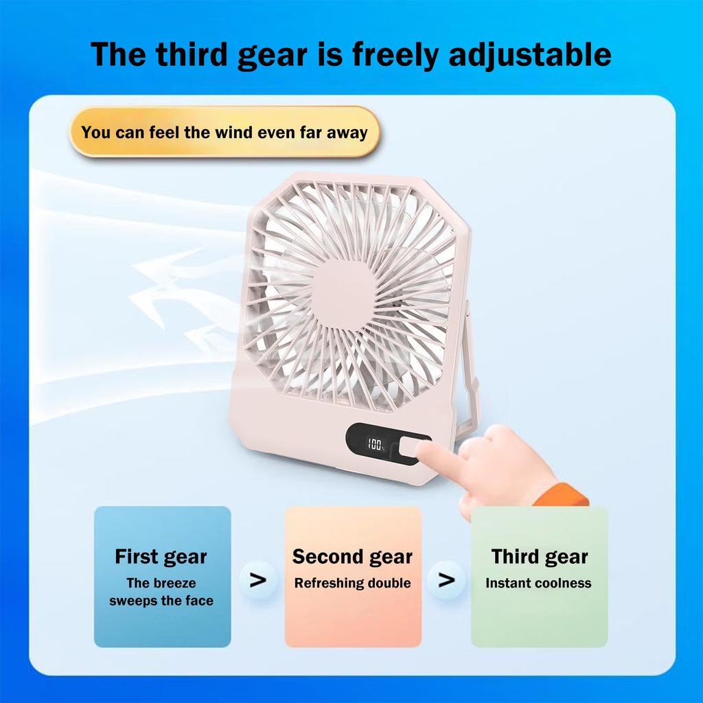 Smart Portable Air Conditioner Hands Free Bladeless Fan Portable Air Cooler Air Cooler Fan for Room, for Outdoor Indoor Office, Travel (Pink)