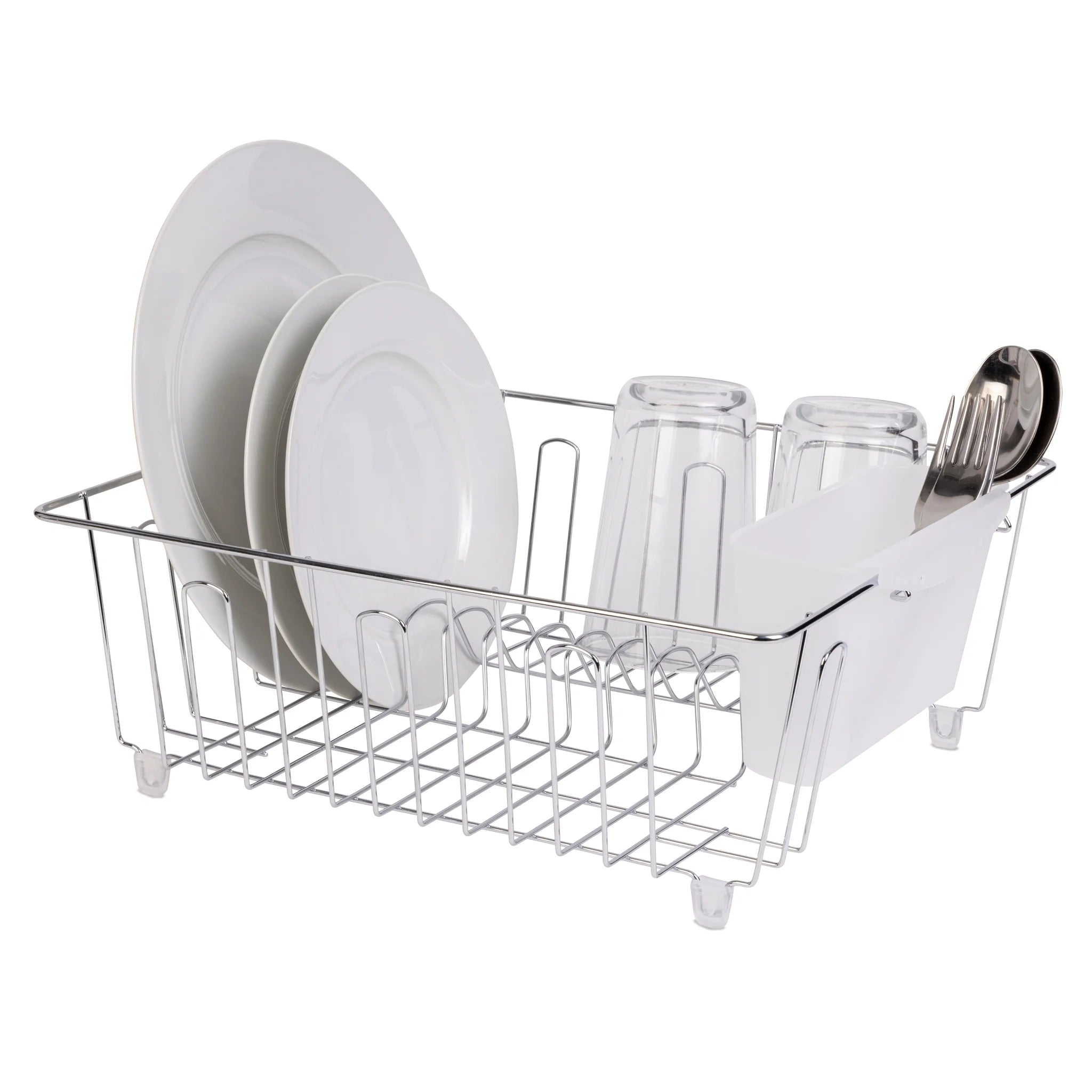 Small Wire Dish Rack - Chrome - 14.17" W X 12.64" L X 5.67" H