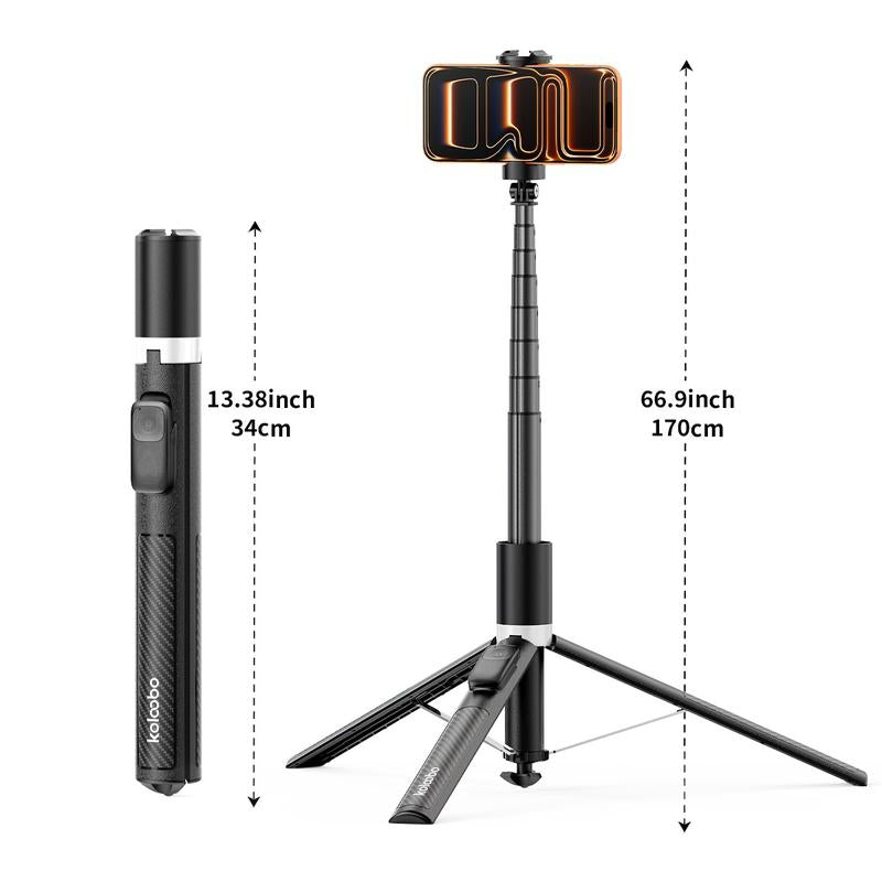 70 Inch Selfie Stick Tripod, 360° Rotation Selfie Stick, Bluetooth-Compatible Remote Control Phone Tripod for Vlog & Travel, Smartphone Camera Accessories