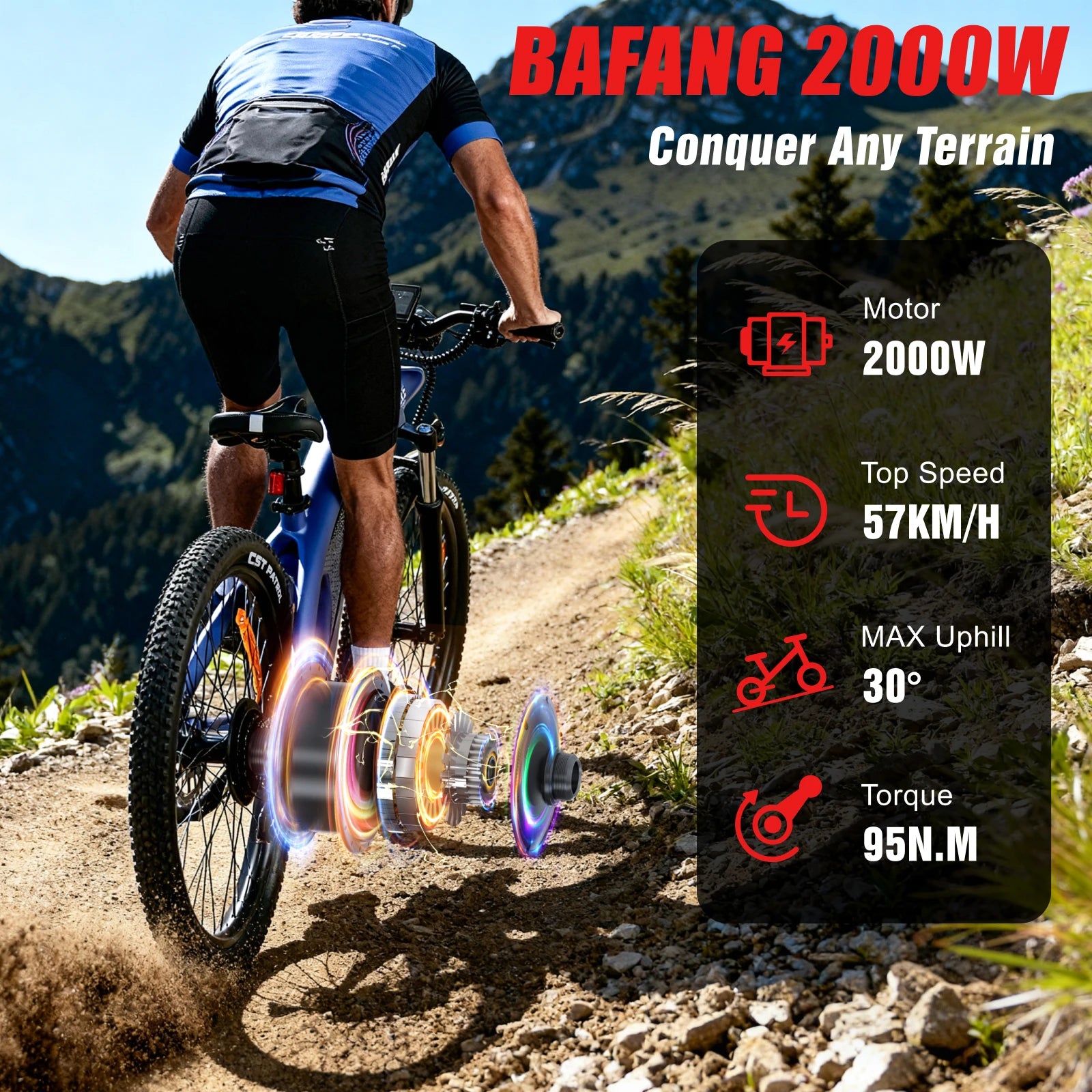 Q5 E Bike 2000W Adults Electric Bike 2000W 48V 20AH 27.5 Inch Electric Bicycle City E Bikes Mountain E Bikes