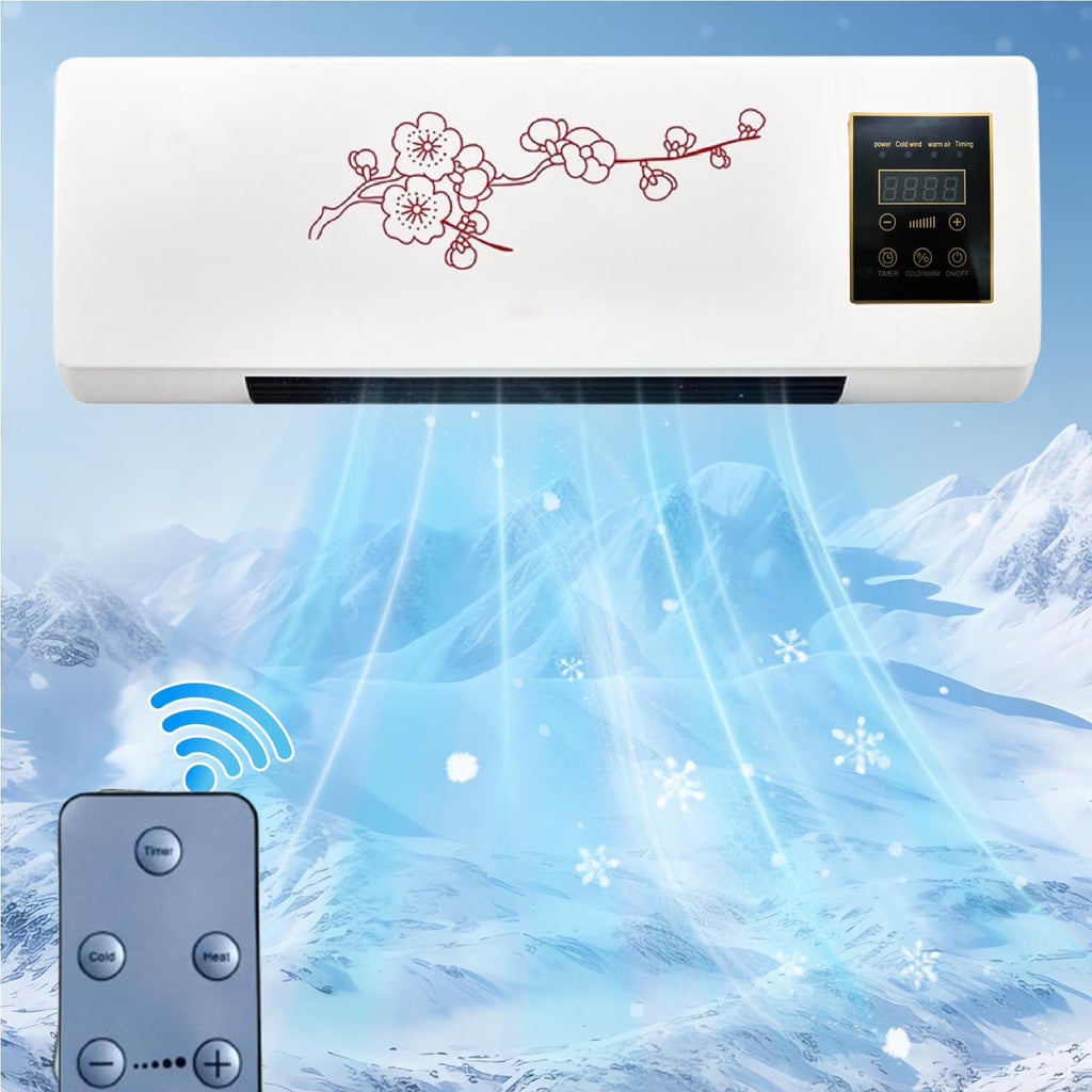 15000 BTU Smart Window Air Conditioner, Fan & Dehumidifier, 450 Sq. Ft., Remote Control, Wall-Mounted Coolings and Heating AC Unit, Operates Quietly, Energy-Saving